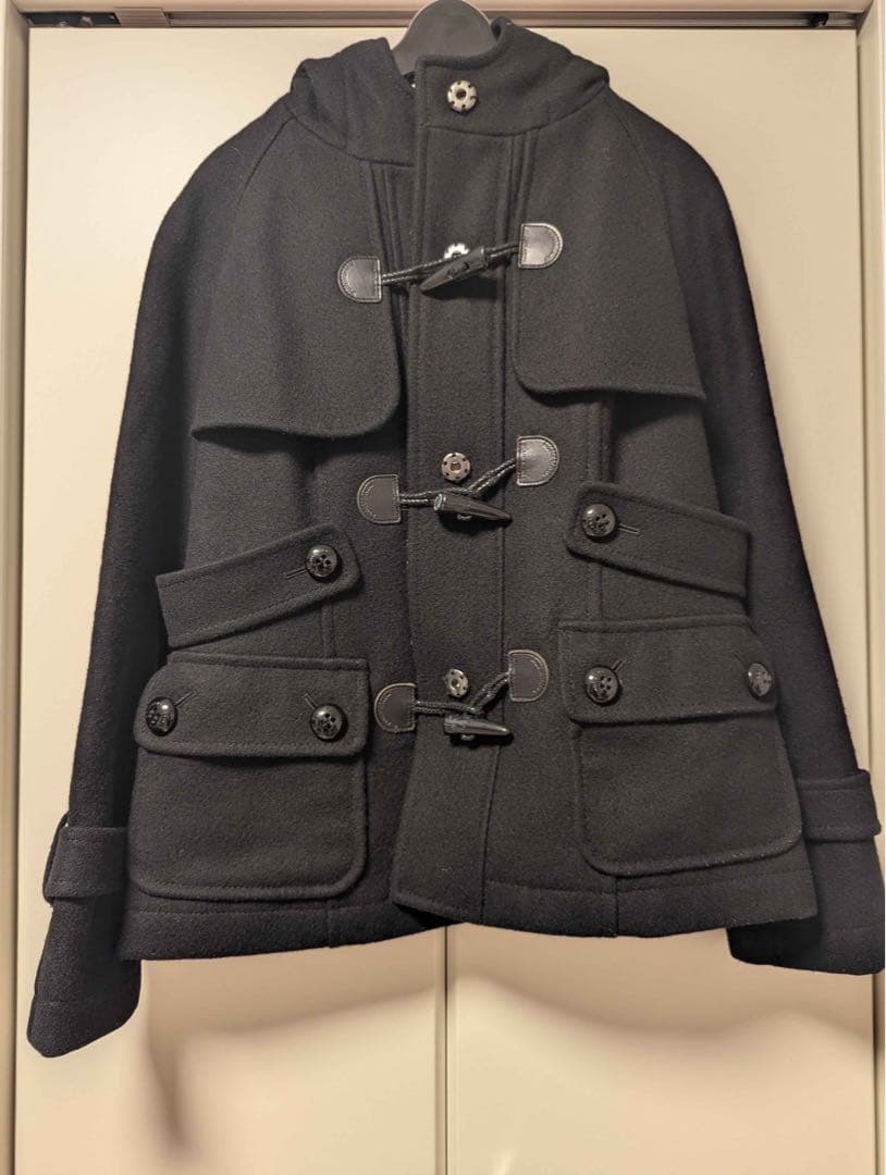 バーバリーブルーレーベル　ダッフルコート　黒　38