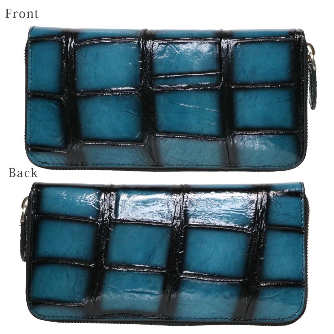 z44 目地染め クロコダイル 長財布 新品 未使用 ラウンドファスナー