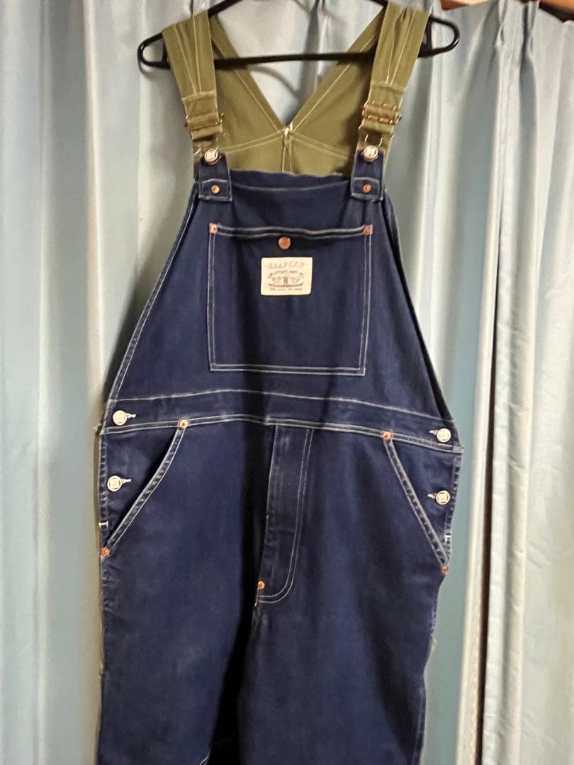 世田谷ベースコットンハーフパンツオーバーオール　M size