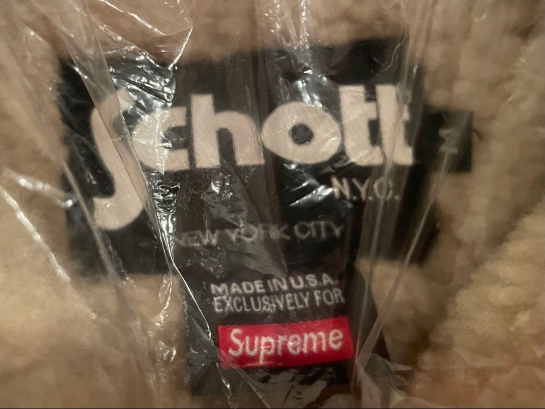 ジャケット・アウター Supreme x Schott Shearling Coat \"Tan\" M