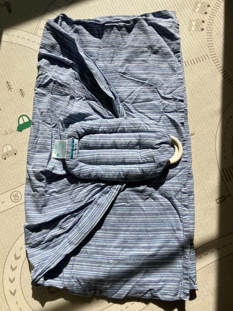 キュットミー 水色 しじら織り 北極しろくま堂 ベビースリング 抱っこ