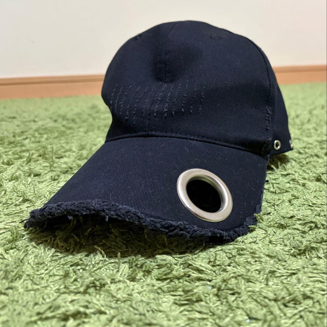 GRANCY アイレットデザイン ダメージキャップ ブラック - メルカリ