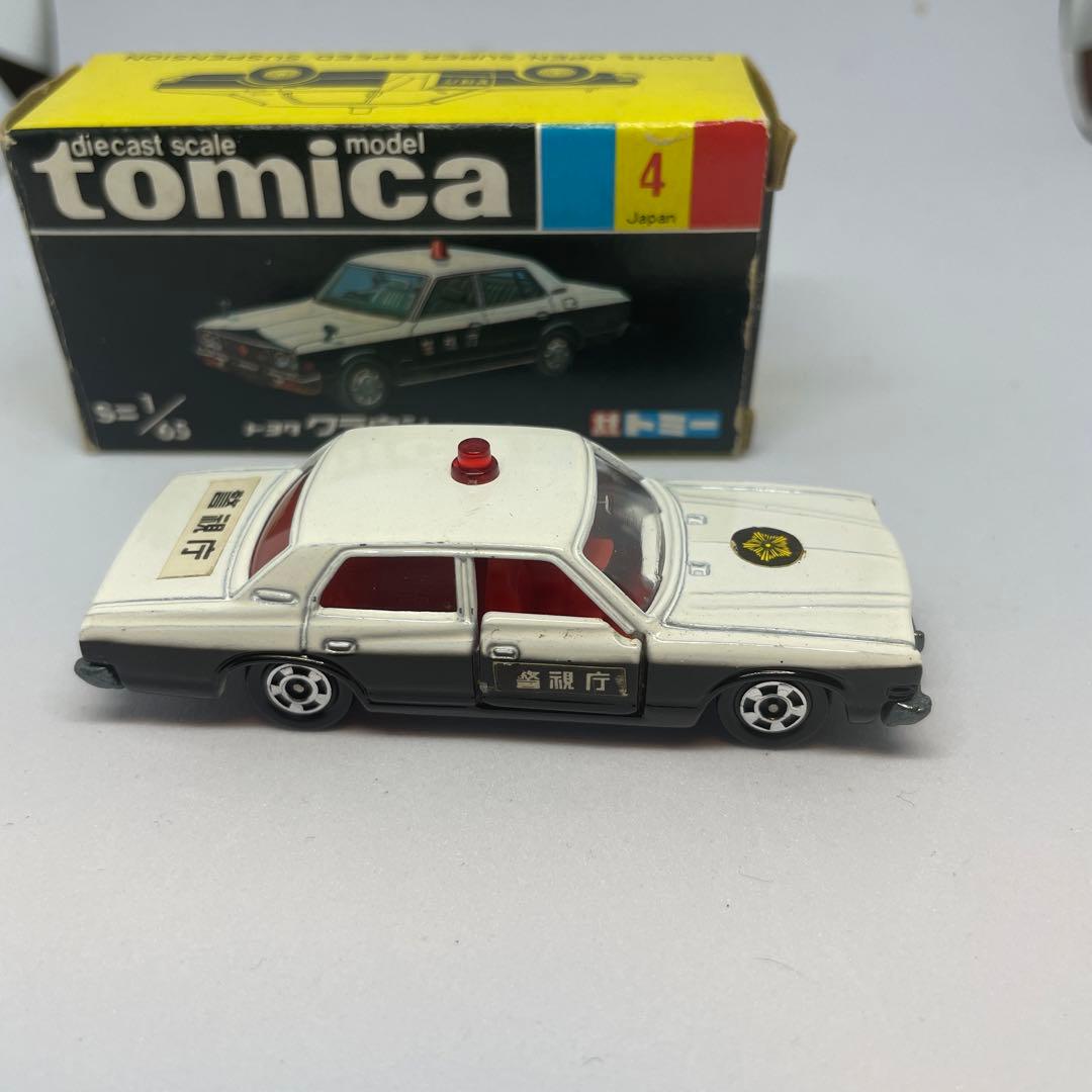 トミカNO.4トヨタクラウンパトロールカー(警視庁)黒箱 日本製 - メルカリ