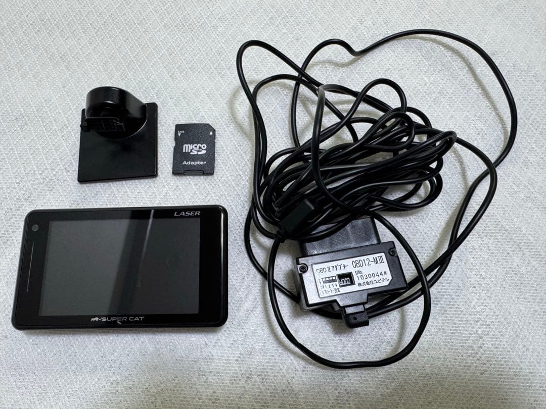 ユピテル レーダー探知機 スーパーキャット A360α OBD2アダプターセット