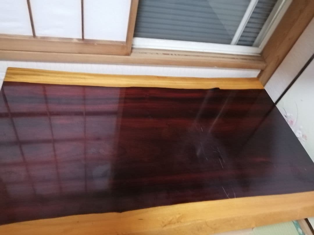 最終値下げ　紅紫檀1枚板座卓