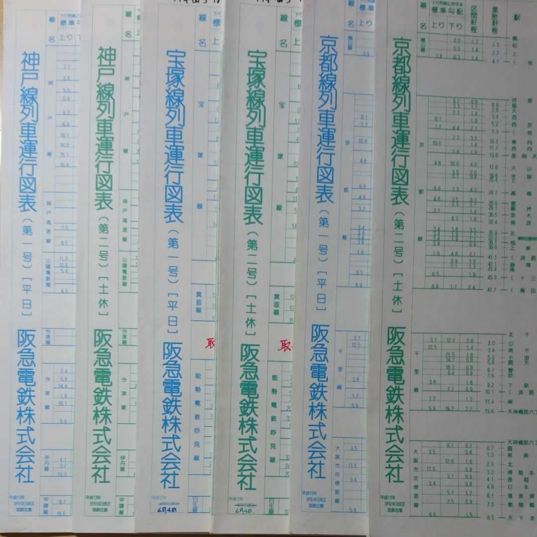 阪急列車運行図表 20種類まとめ売り - メルカリ
