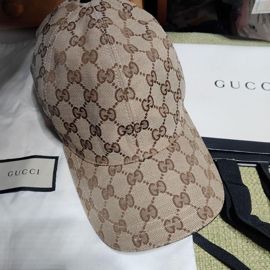 週末SALE！正規品ほぼ未使用！GUCCI GGキャップ付属品、保存袋