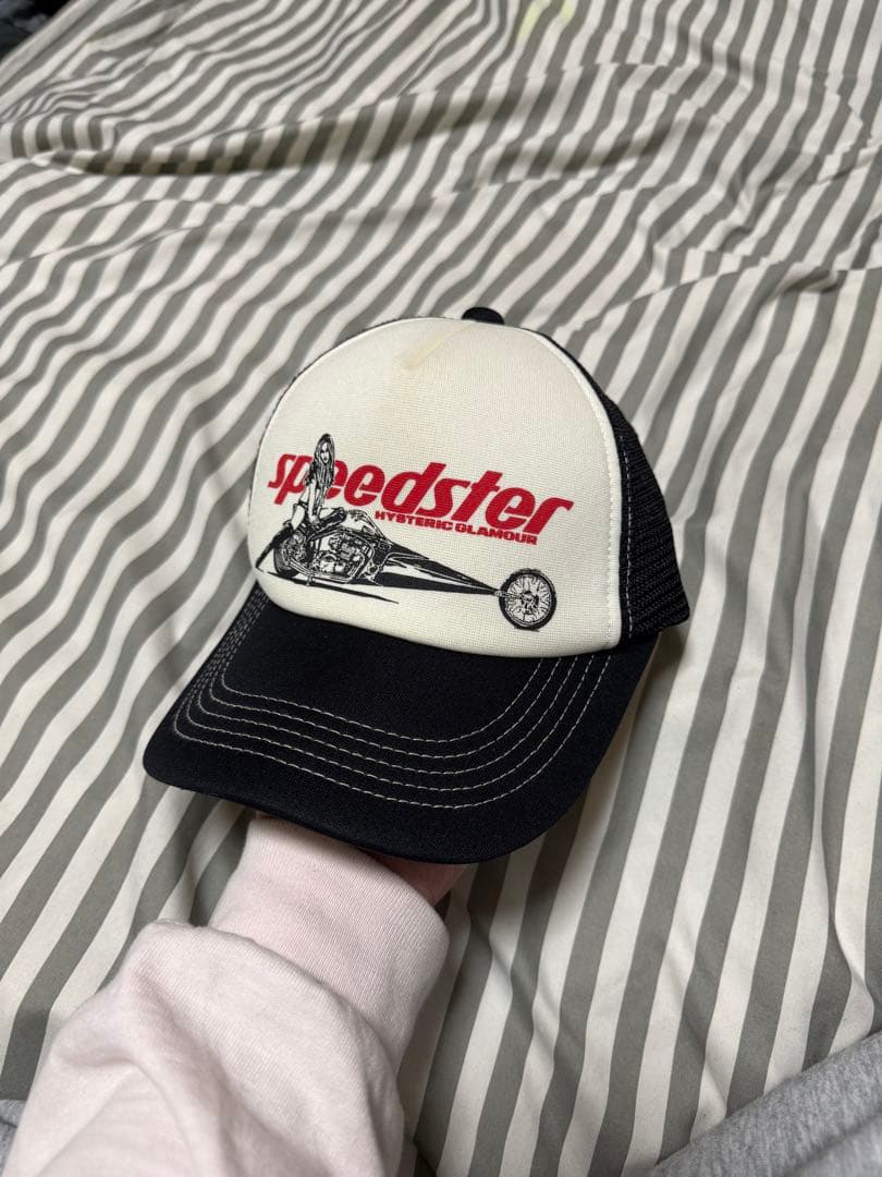 HYSTERIC GLAMOUR Speedster キャップ ヒステリックグラマー SPEEDSTAR メッシュキャップ ブラック - メルカリ