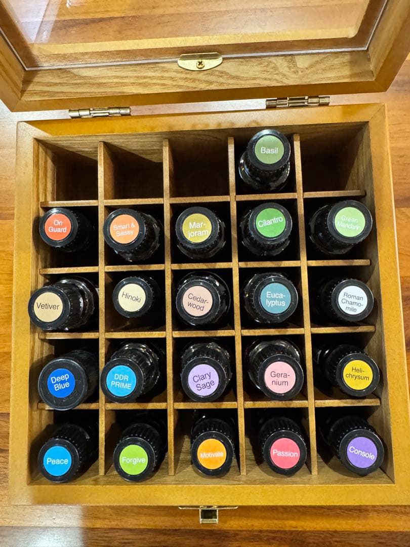 doTERRAオイル 21本セット 木箱付き ドテラ 正規品 ドテラ木箱 エッセンシャルオイル ロールオン木箱 2箱