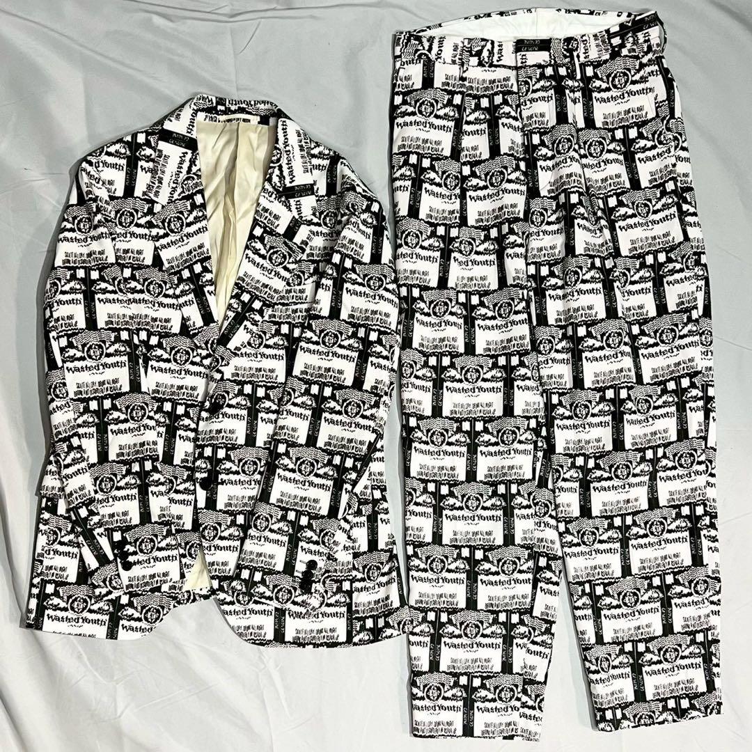 美品 wasted youth セットアップ ジャケット ズボン