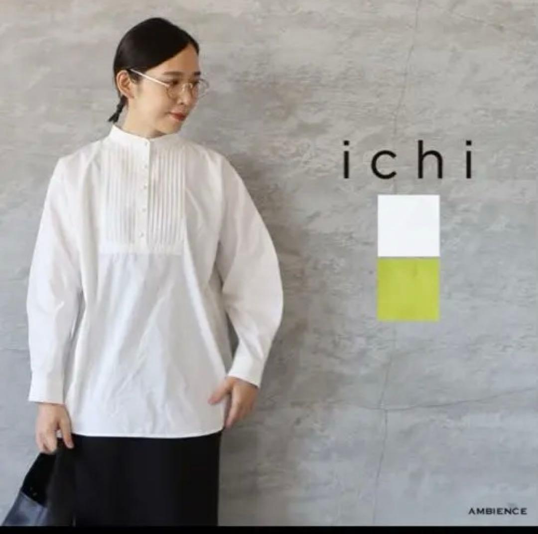 ◆完売品◆試着のみ　ICHI イチ ピンタックブラウス　白　長袖　レディース