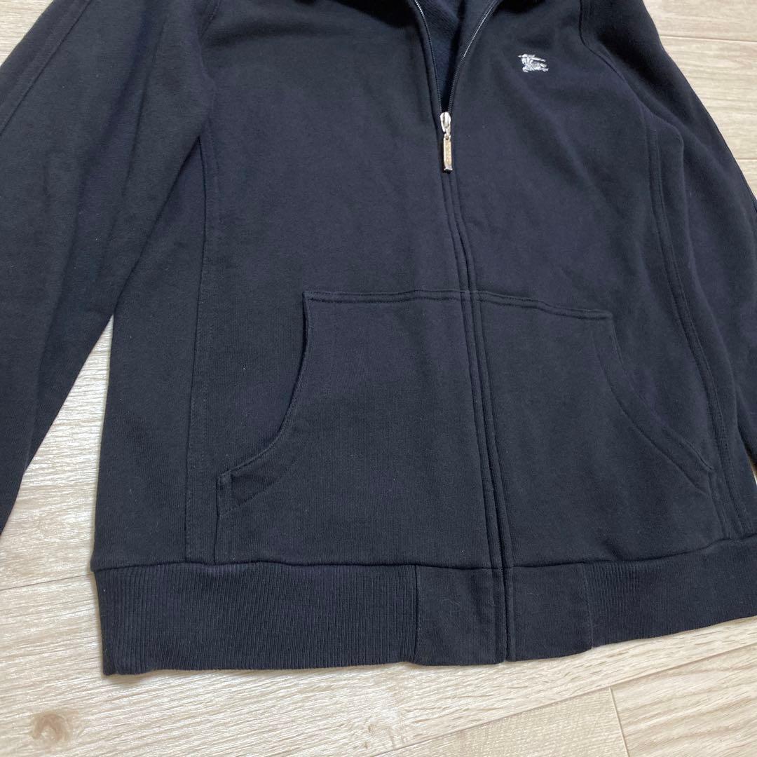 美品✨バーバリーブラックレーベル 黒パーカー ノバチェック ラビット