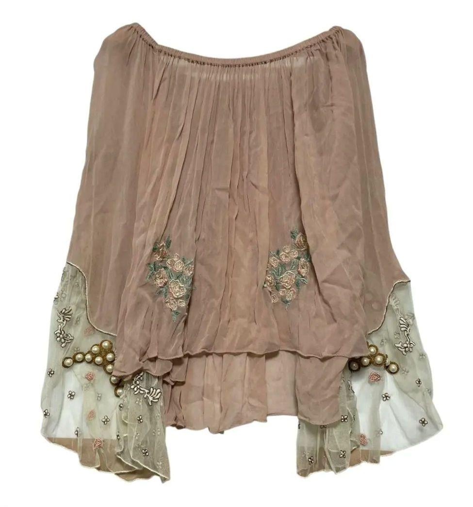 [新品未使用]snidel スナイデル レース フリル ブラウス ピンク F