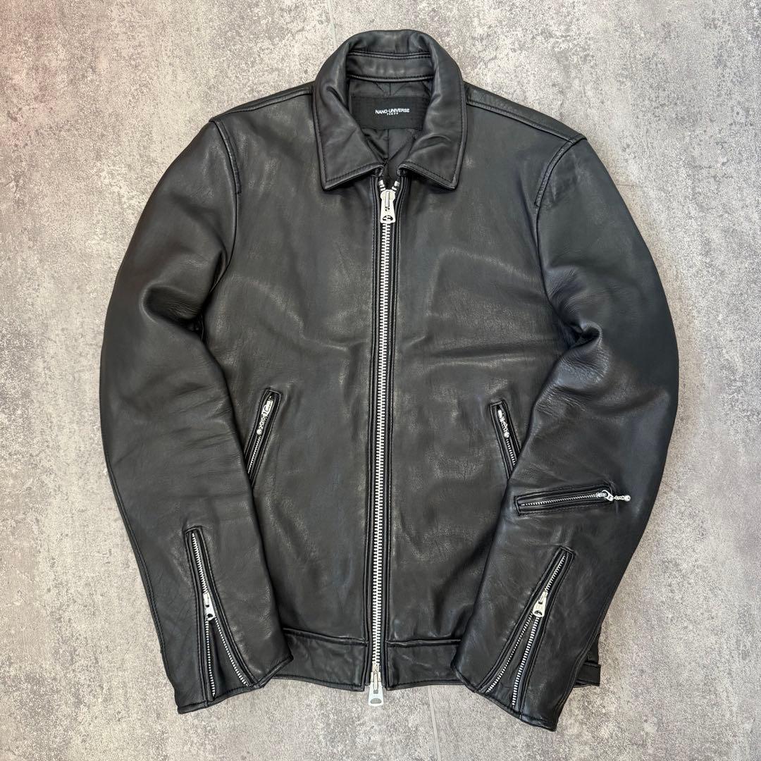 ナノユニバース　ラムレザージャケット　L キルティング中綿ジャケット 楽天市場】ナノユニバース ラムレザーの通販
