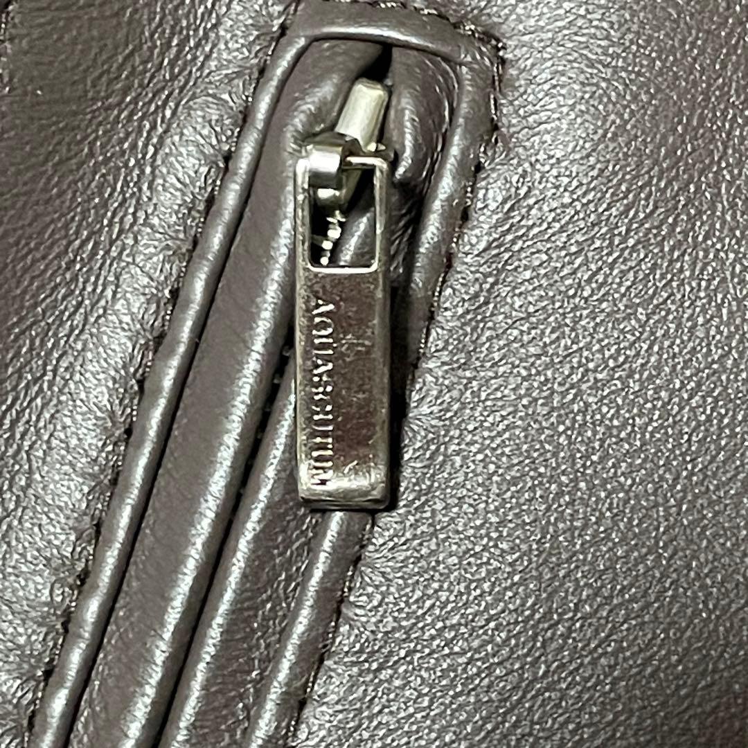 美品 アクアスキュータム 定価18万 ラムレザーライダースジャケット 羊