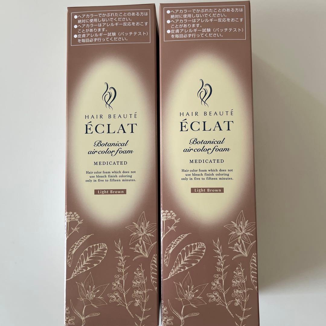 ヘアボーテエクラボタニカルエアカラーフォームEXライトブラウン150g×2本