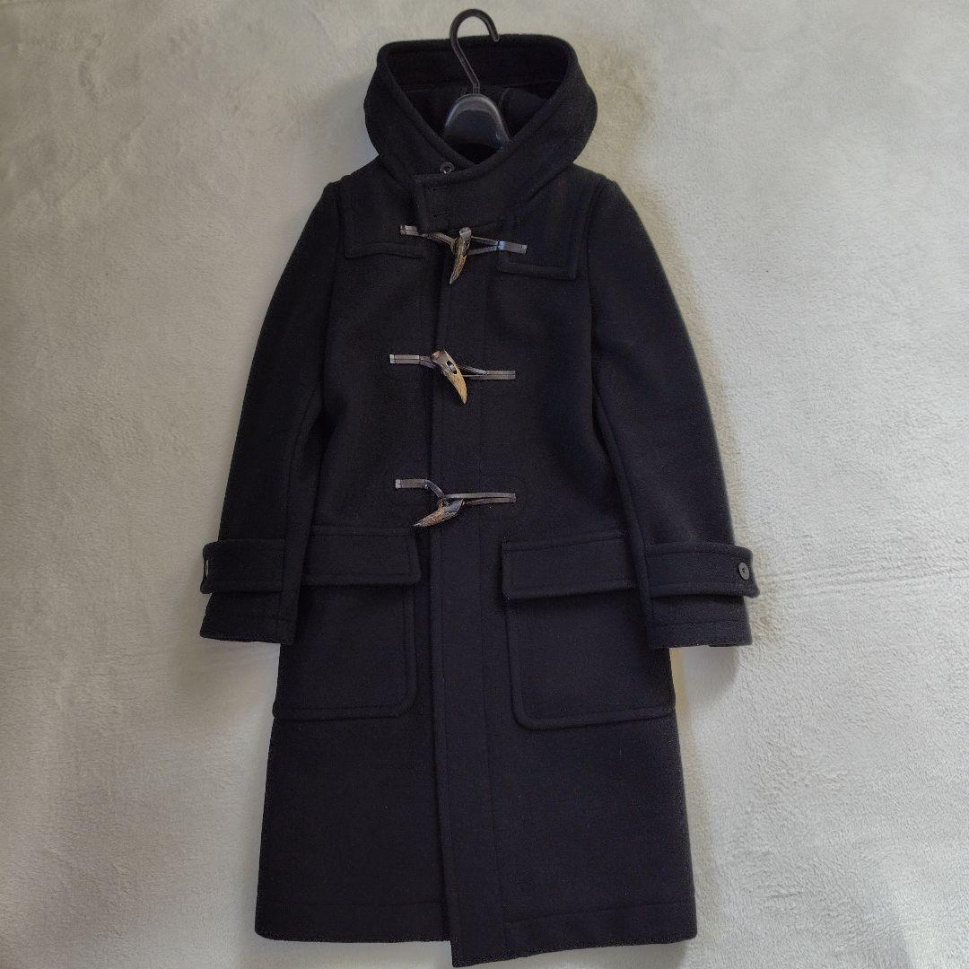 極美品　ハイク ヘリンボーン ホワイトトグル ダッフルコート ロング丈 1