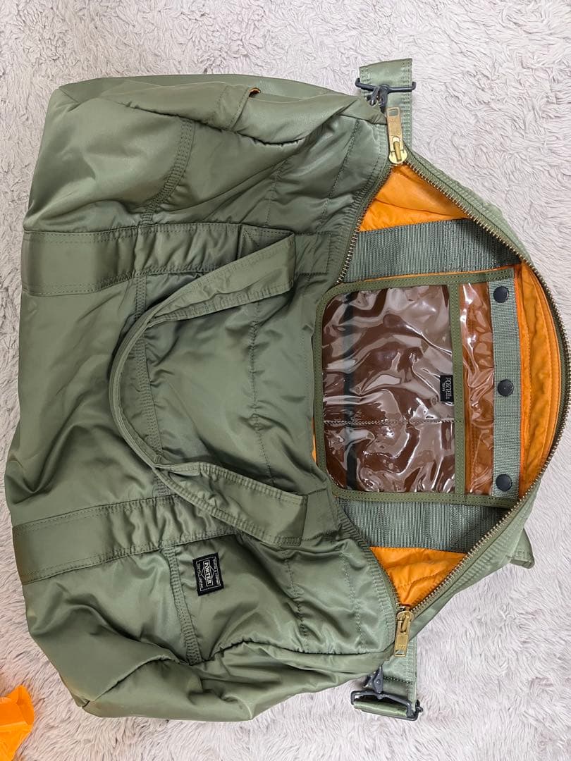 吉田カバン オリーブグリーン ボストンバッグ - メルカリ