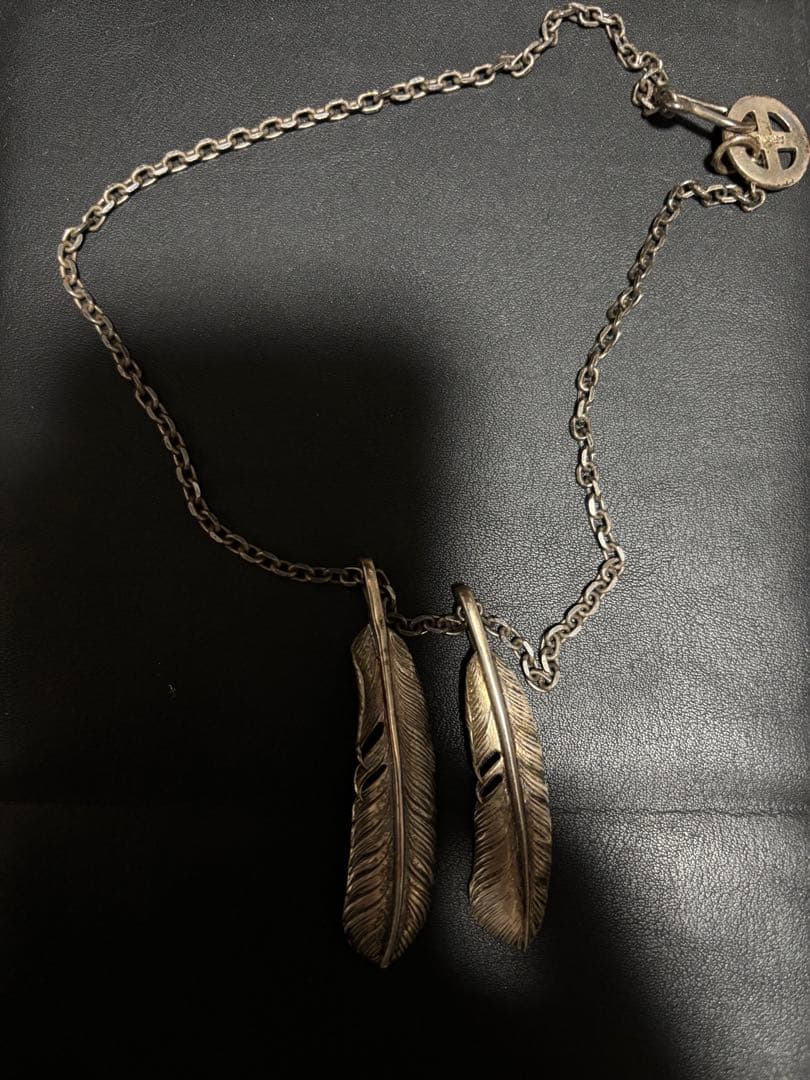 羽根モチーフ シルバーネックレス