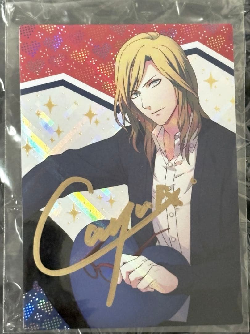 うたプリ　カミュ　DCC 直筆サインカード 試遊会とフラフープと金色のサインうたの☆プリンスさまっ♪ スタッフ