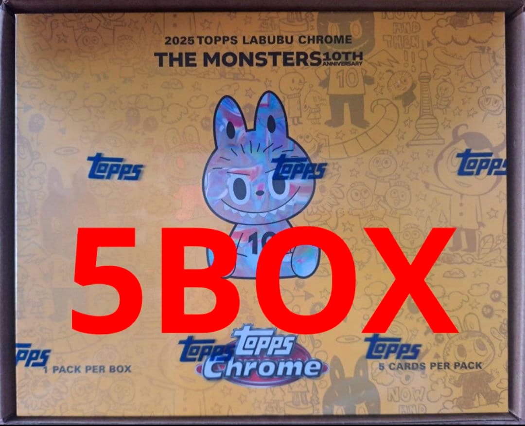 topps chrome labubu ラブブ トレカ 新品未開封 5BOX topps chrome labubu ラブブ トレカ 新品 1BOX｜Yahoo!フリマ（旧