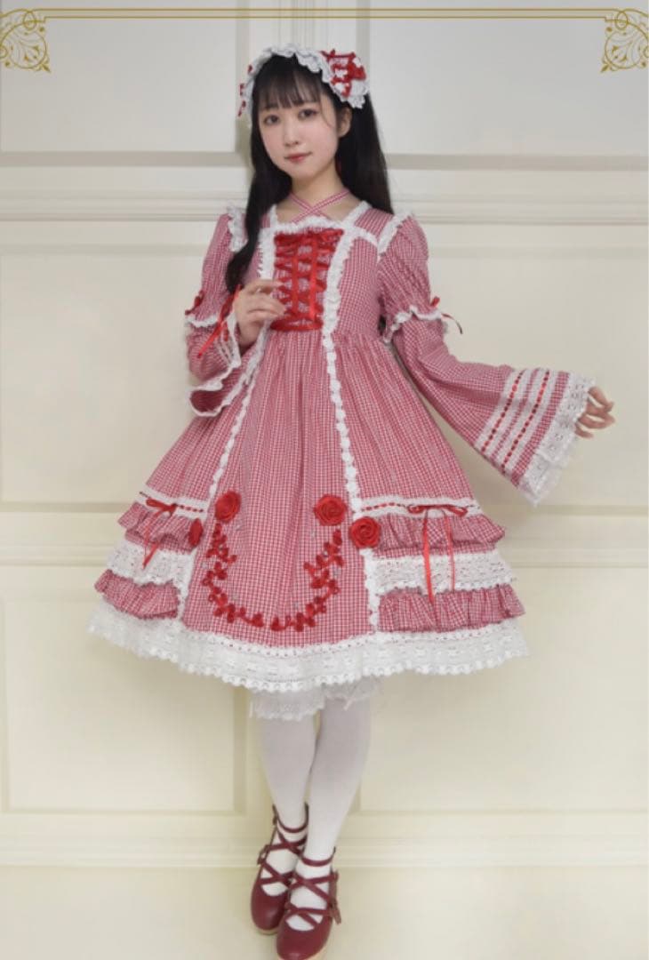 BABYギンガムチェック巻きバラドールワンピースセットブルー - メルカリ