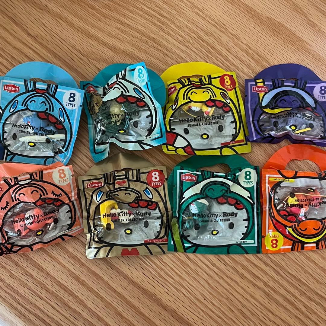 【未使用】HelloKitty×Rody　Liptonコラボ　ストラップ コンプ ハローキティ - ハローキティXロディ リプトンLipton「ウィンター