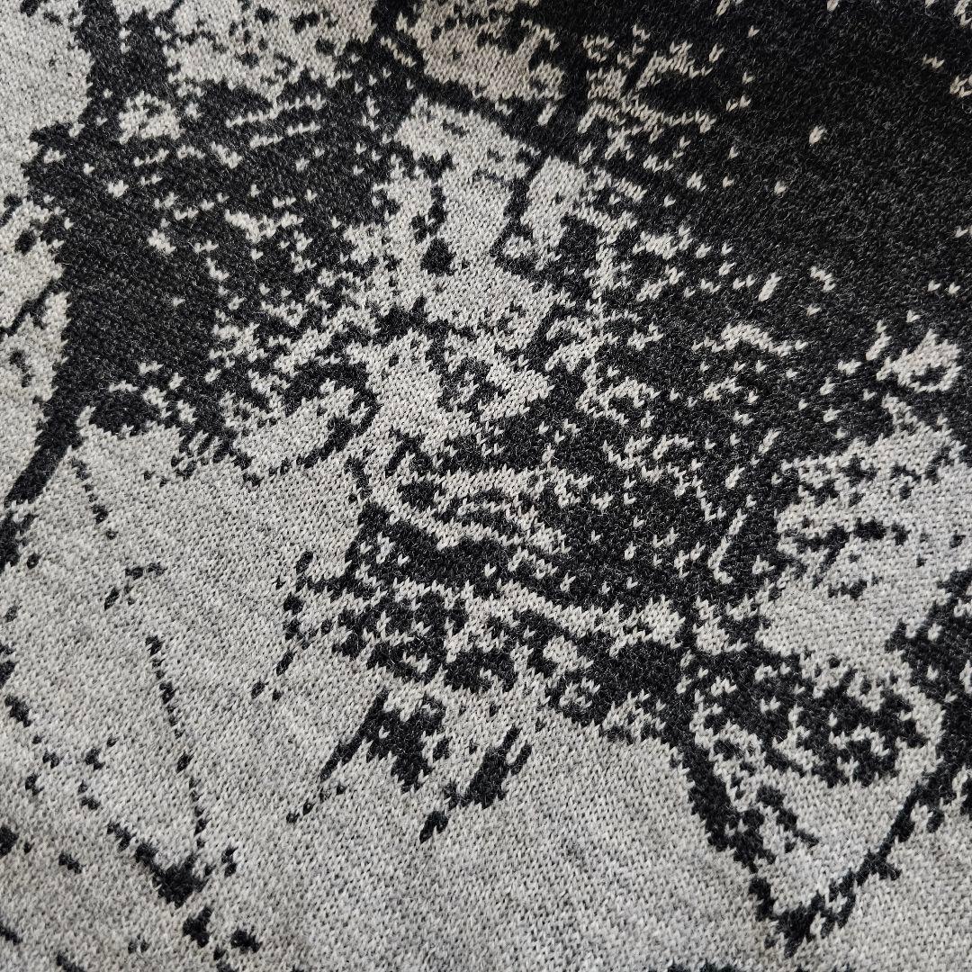 芽風 メフウ センソユニコ 変形 アシンメトリー 総柄 ニット プルオーバー