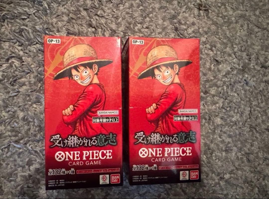 ワンピースカードゲーム 受け継がれる意志 2BOX テープカット - メルカリ