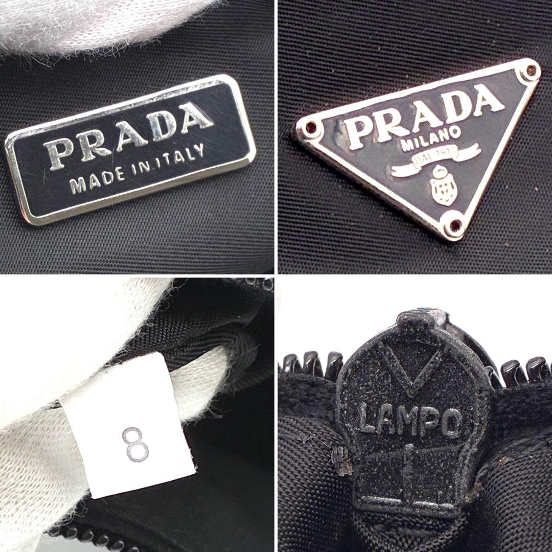 未使用保管品 プラダ アクセサリーポーチ 三角ロゴ 白タグ