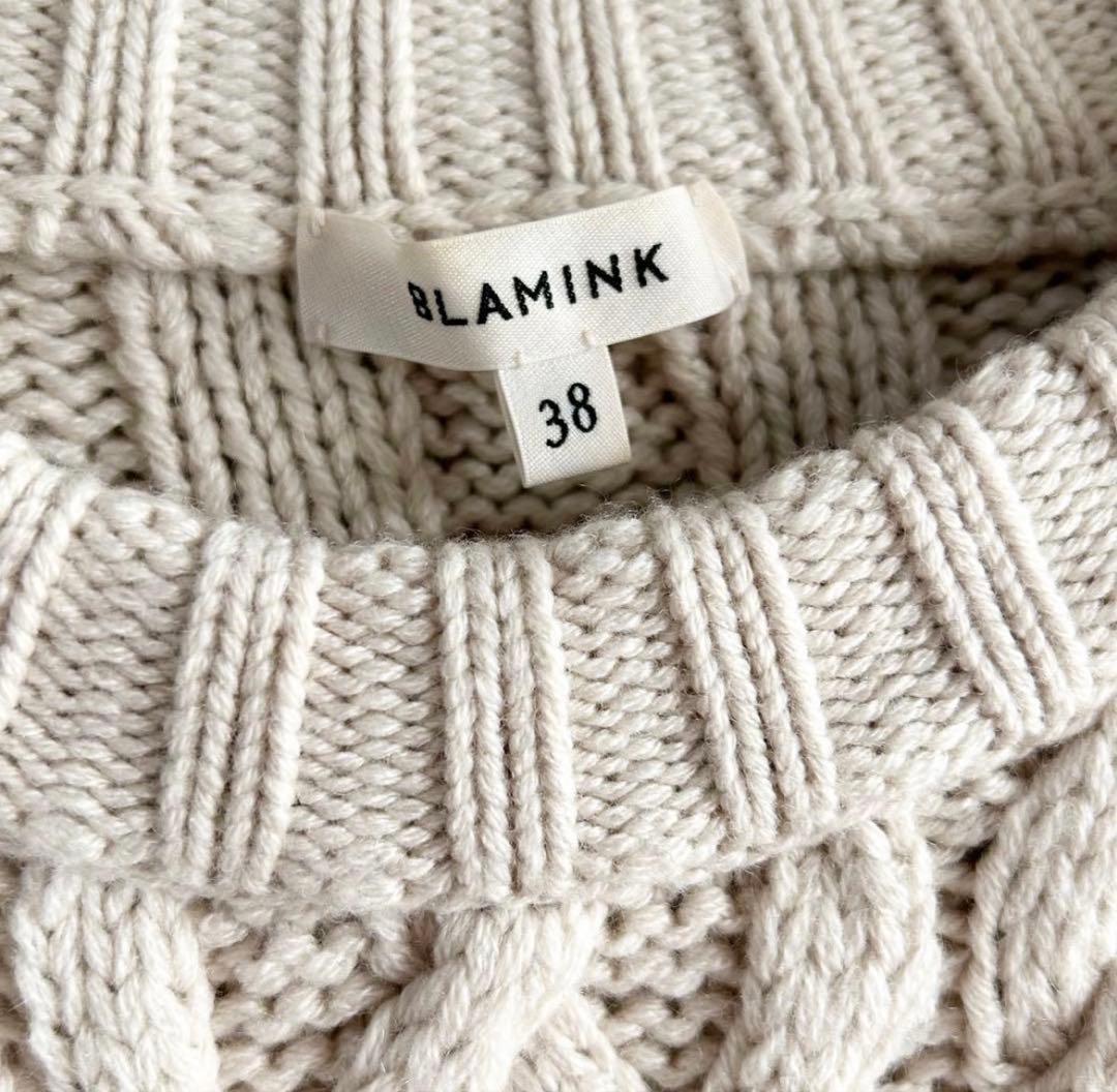 BLAMINK ブラミンク カシミヤ ケーブル ニット セーター 38 - メルカリ