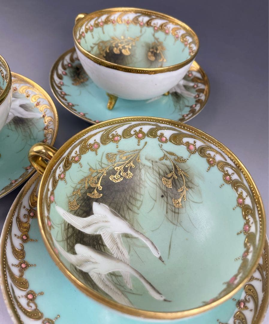 専用】オールドノリタケ フライングスワン 脚付きティーカップ