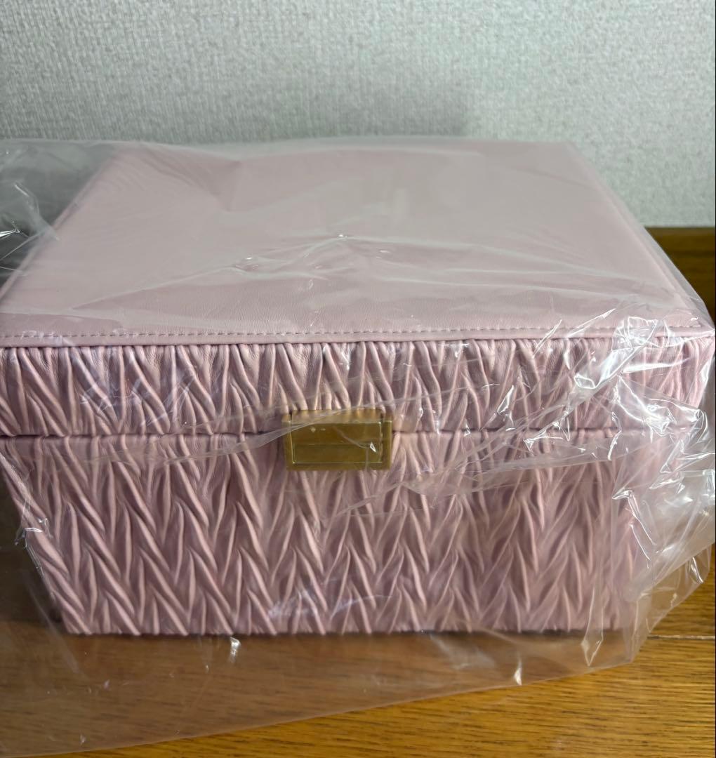 Francfranc エンボス ジュエリーボックスＬ　ピンク