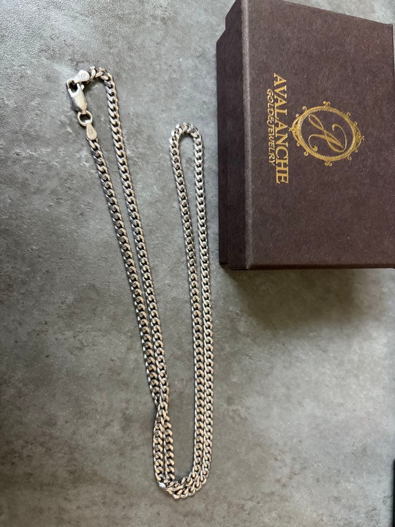 AVALANCHE シルバー チェーンネックレス 55cm - メルカリ