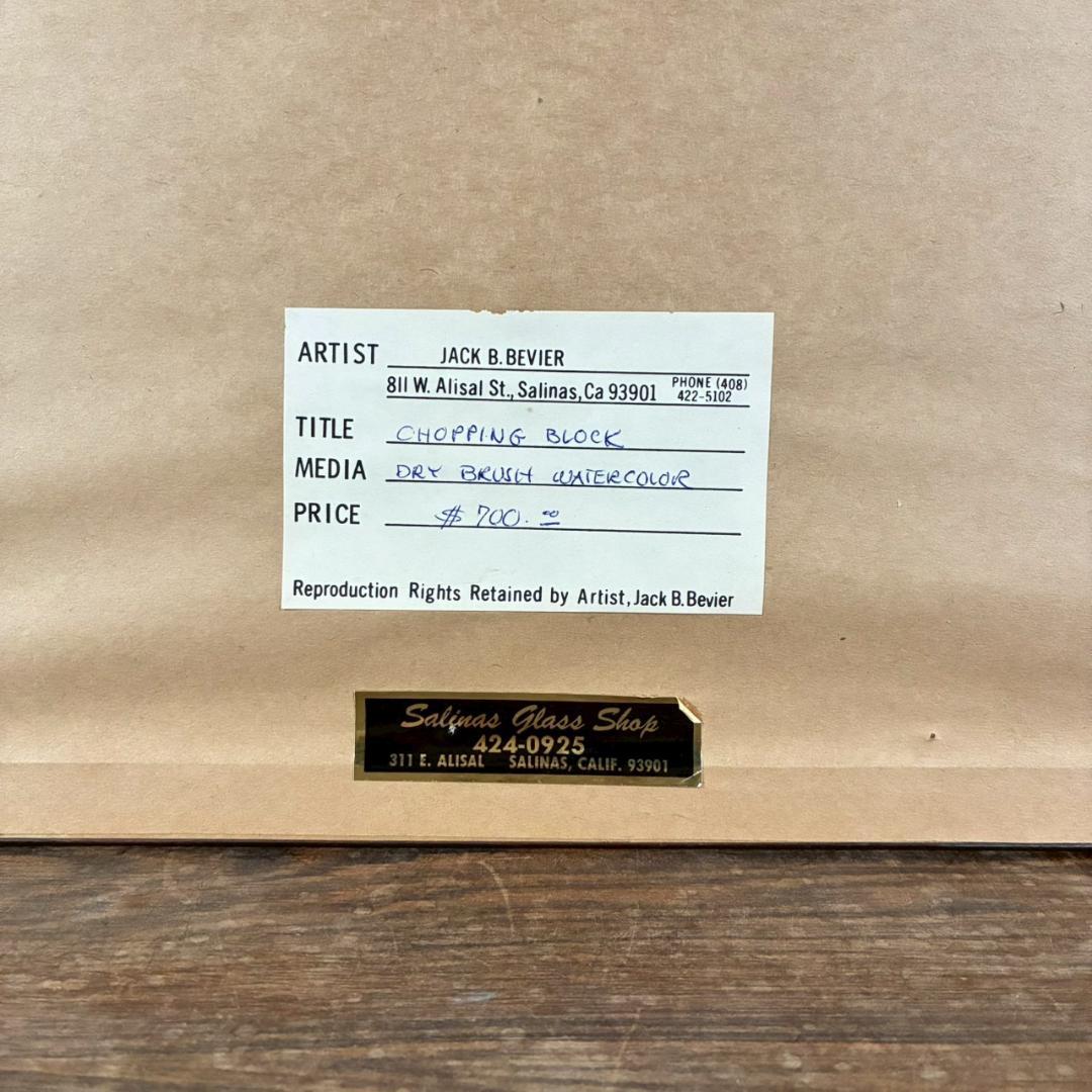 Jack Bernard Bevier「CHOPPING～」リトグラフ サイン入 - メルカリ