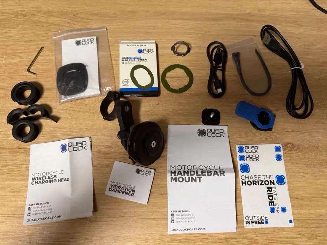 Quad Lock バイク用セット マウント＋衝撃吸収ダンパー + 充電ヘッド他 楽天市場】【スーパーSALE期間☆ポイント2倍】 【あす楽】クアッド