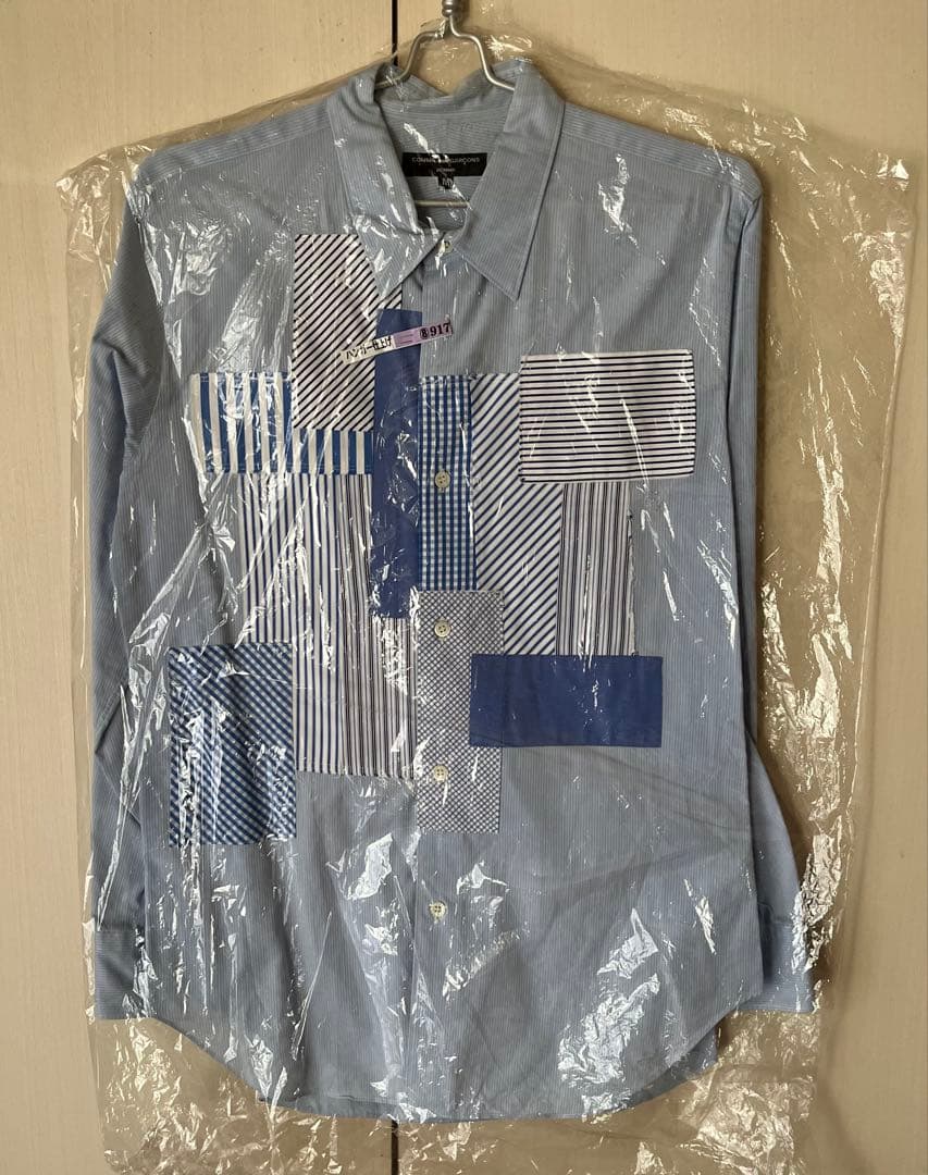 コムデギャルソンオム 16SS パッチワーク長袖シャツ M コムデギャルソン