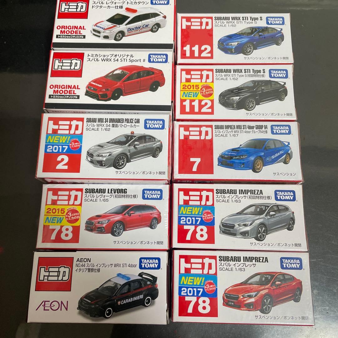 トミカ ミニカー 10台セット スバル車