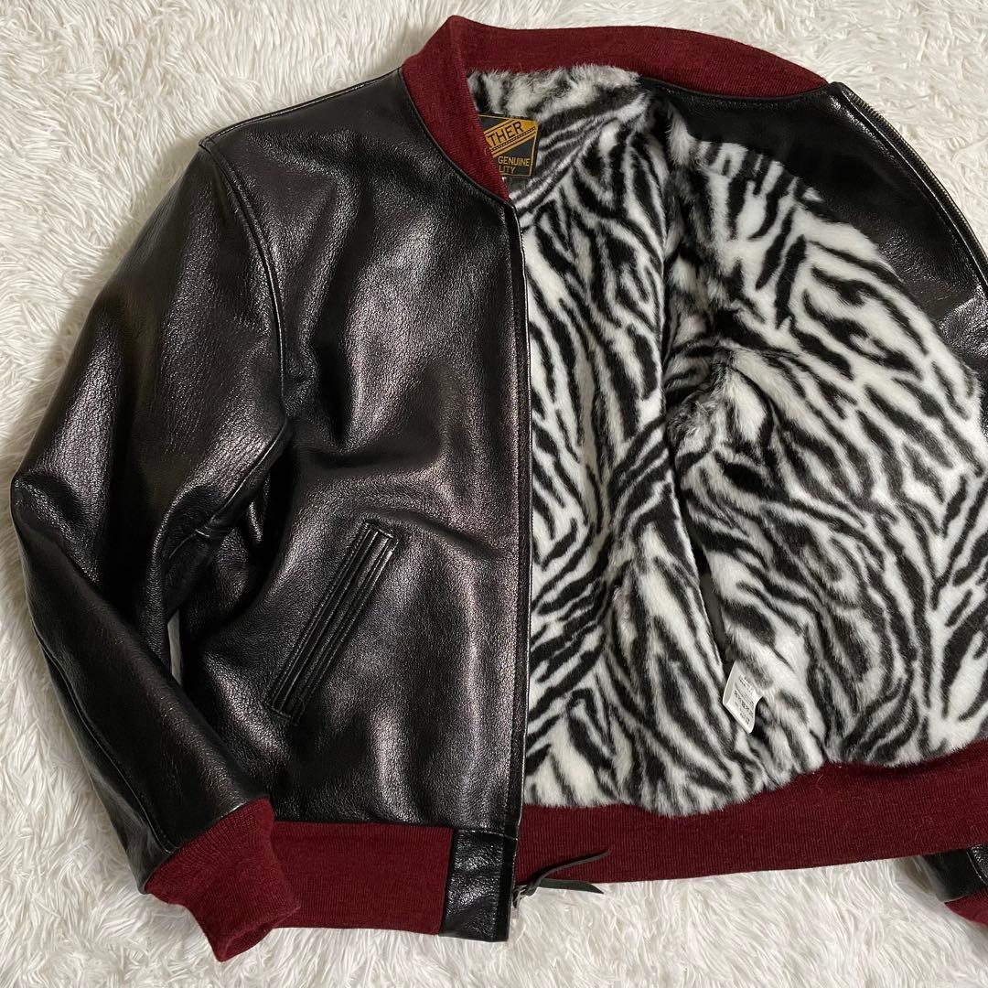 ワイツーレザー レザージャケット ゴートレザー ゼブラ柄 HB-01