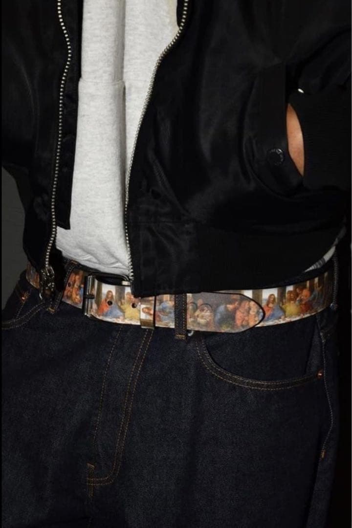 最後の晩餐　Supreme Last Supper Leather Belt M