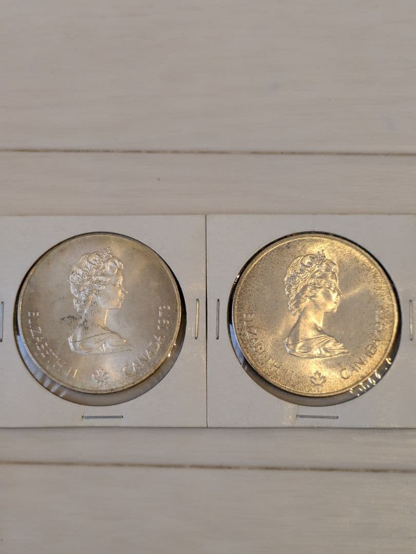 希少 1973年カナダ モントリオールオリンピックSV925製 銀貨 2枚セット 希少 1973年カナダ モントリオールオリンピックSV925製 銀貨 2枚セット