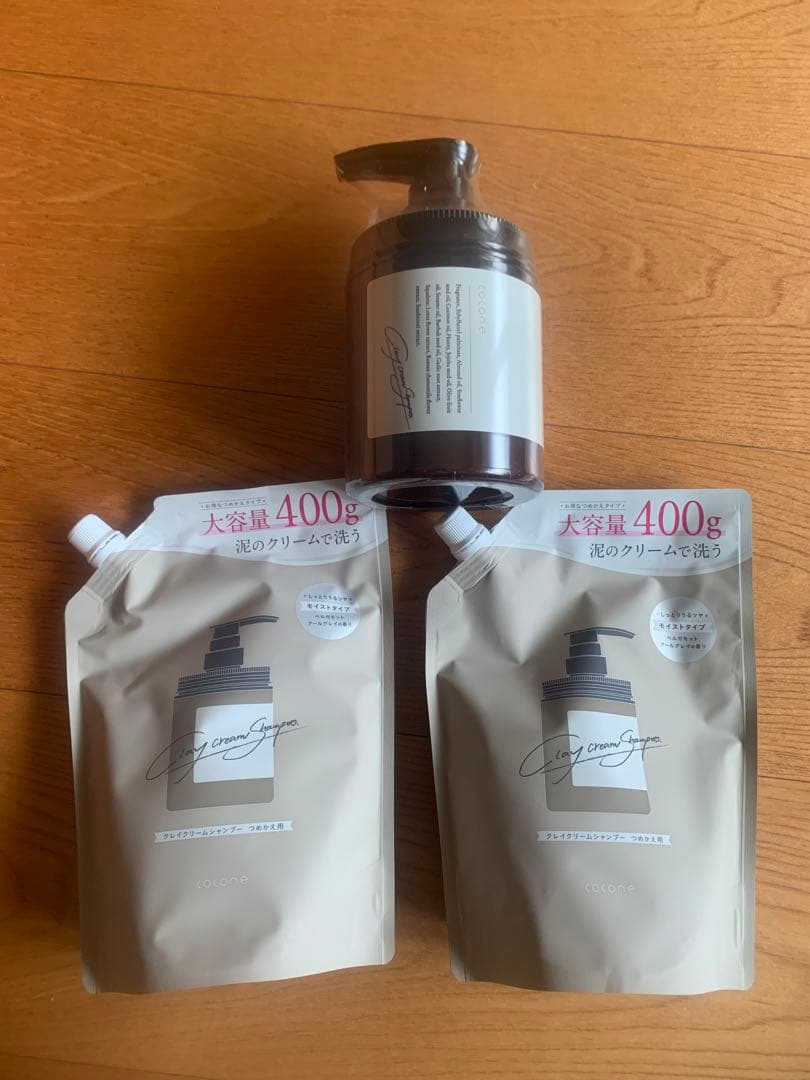 coconeクレイシャンプー ＋詰め替え400g×2