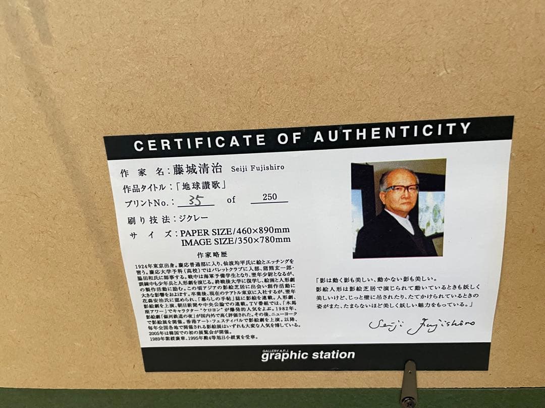 藤城清治 地球讃歌 ジクレー35/250 - メルカリ
