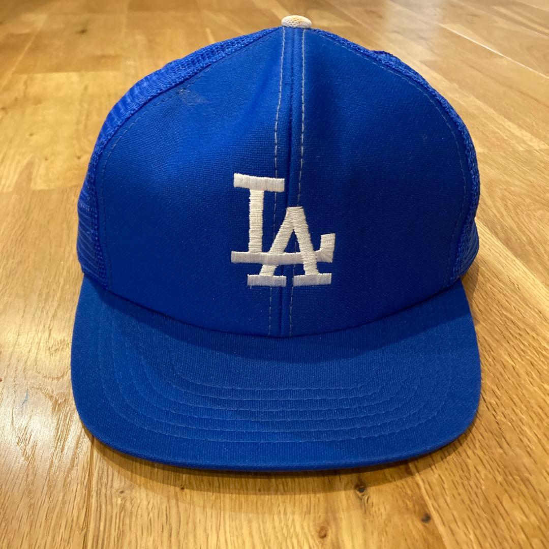 【レア！】80s LAドジャース メッシュキャップ MLB公式 ヴィンテージ ビンテージ80's90's○ロサンゼルス・ドジャーススナップバックメッシュ