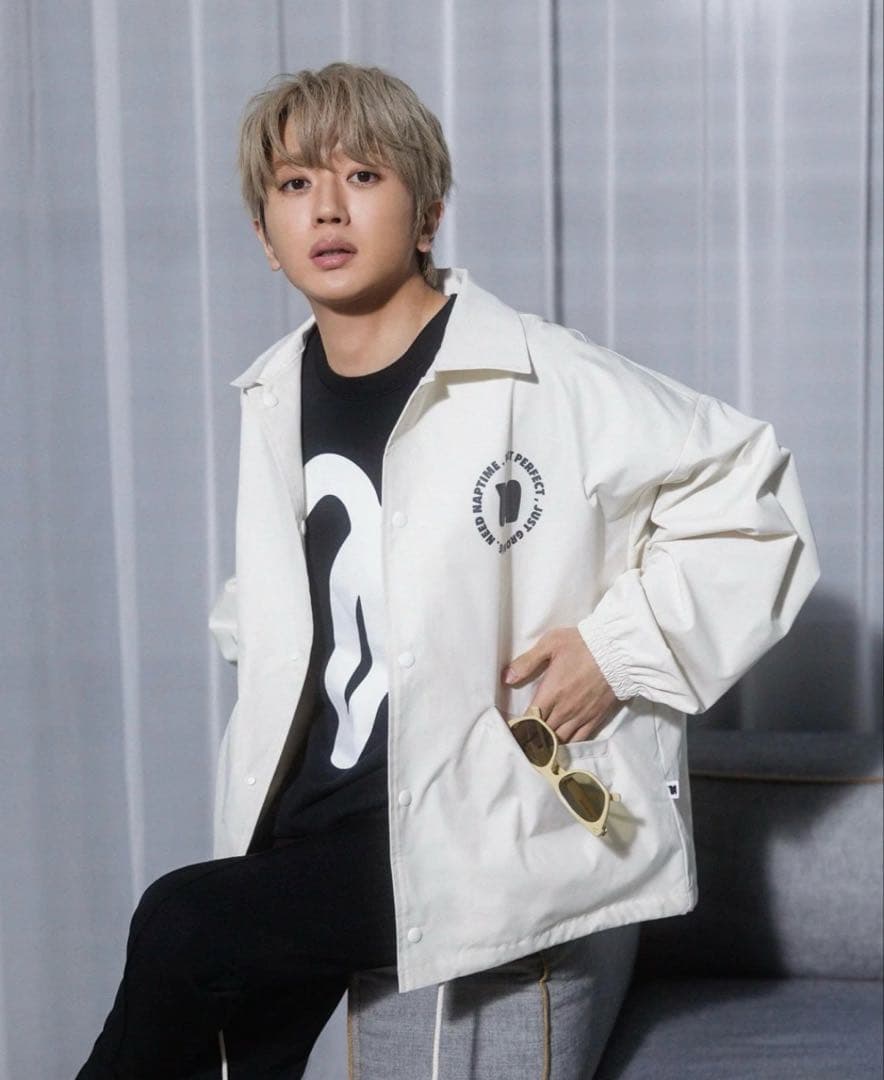 ナップタイム naptime. Nissy コーチジャケット 白 - メルカリ