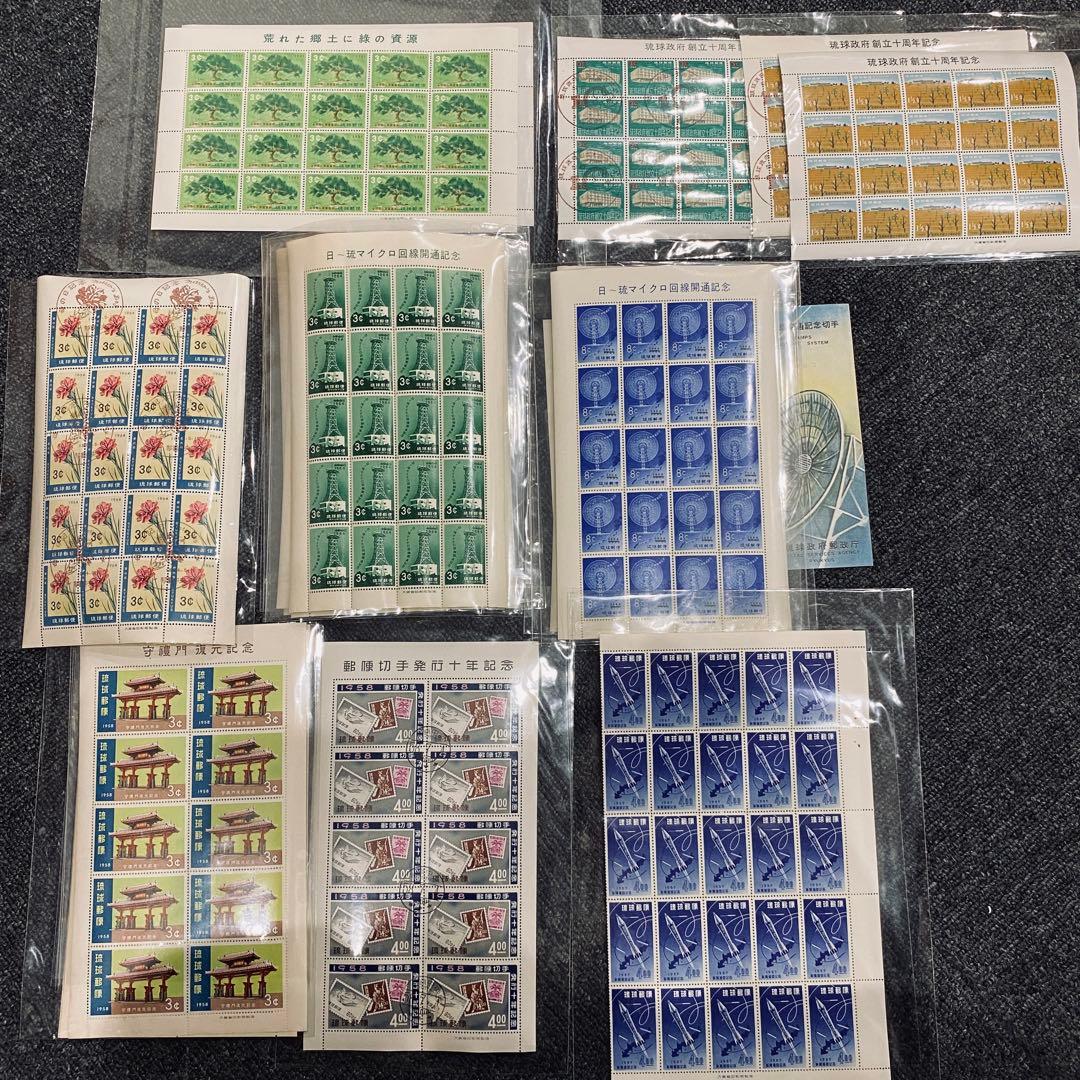 琉球切手　9種　20シート　まとめ2 尖閣諸島が描かれた琉球切手を含む3種×20枚シート 海洋シリーズ合計60