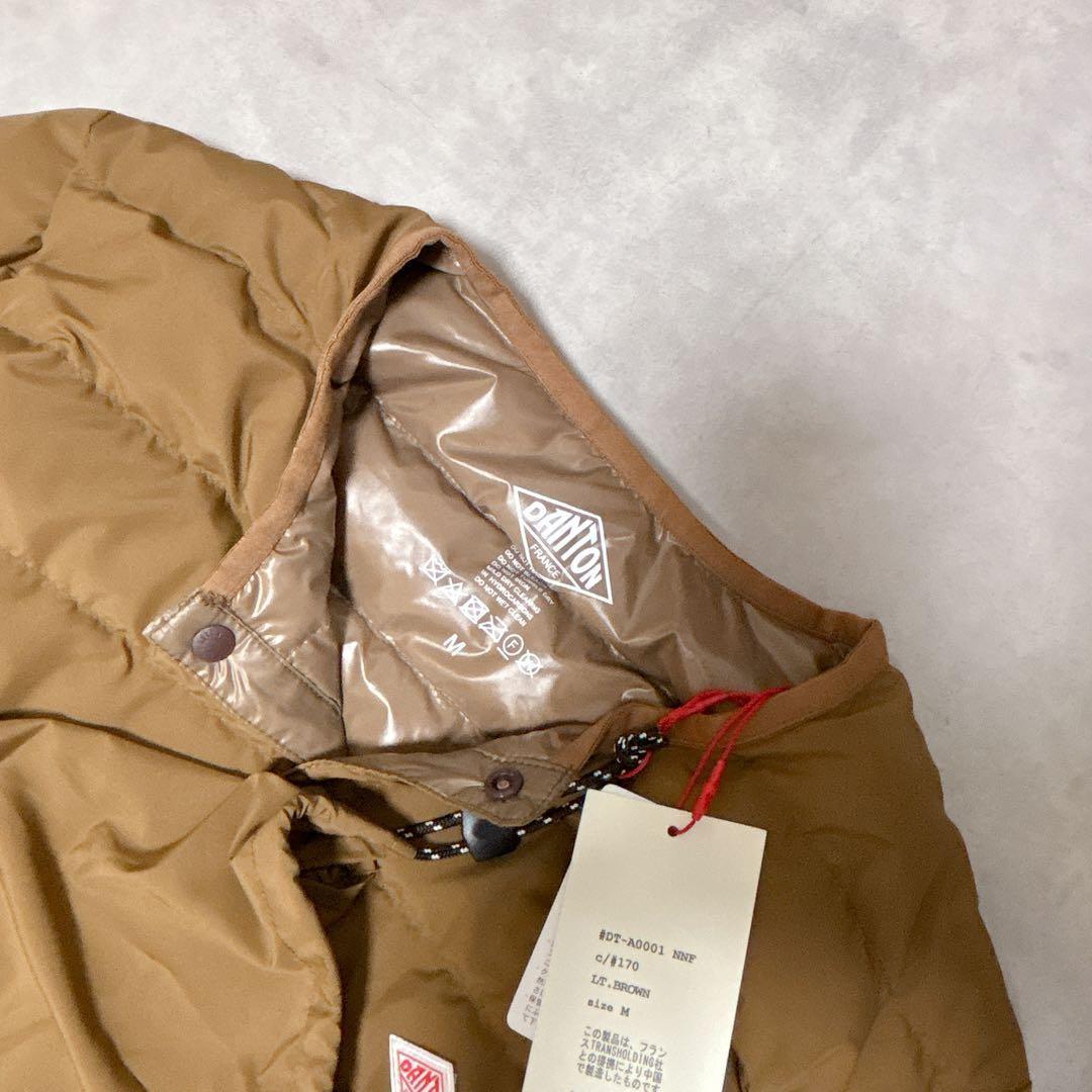 新品タグ付◇DANTONインナーダウン クルーネックジャケット◇ライト