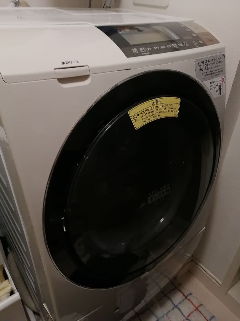 青梗菜★HITACHI ドラム式洗濯機　★燥機能故障、洗濯のみ可能 HITACHI ドラム式洗濯乾燥機 ビッグドラム 【左開き/洗濯13kg/乾燥7kg
