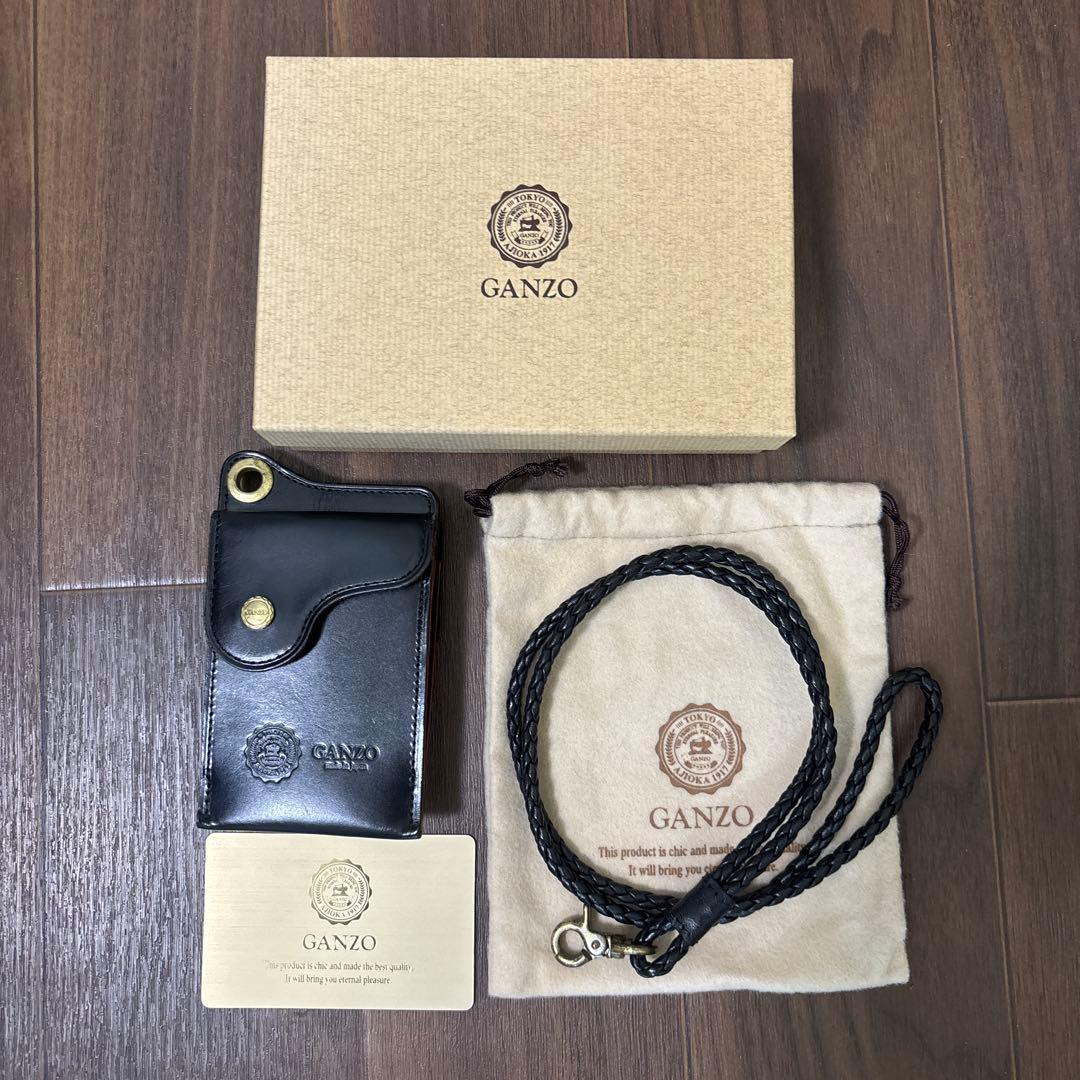 GANZO ネックストラップ付き 財布 パスケース