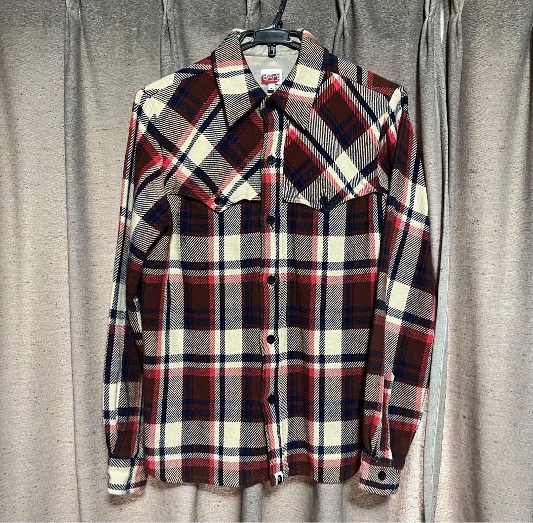 アベイシングエイプ ラブジェネチェック ネルシャツ 木村拓哉 - メルカリ